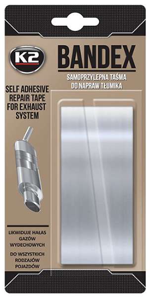 BANDEX BANDAŻ DO TŁUMIKÓW 100cm SAMOPRZYLEPNY WYSOKOTEMPERATUROWY