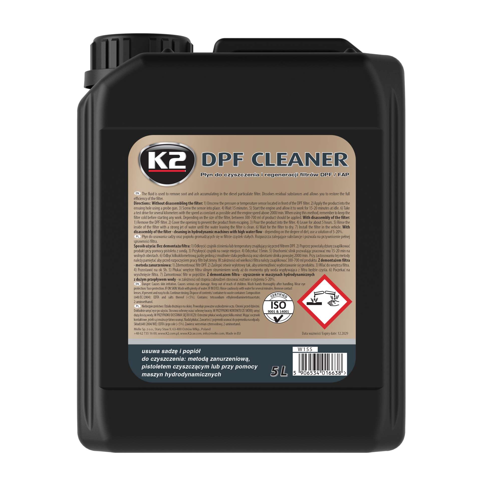 Środek do czyszczenia DPF K2 DPF Cleaner 5l - Euro Parts