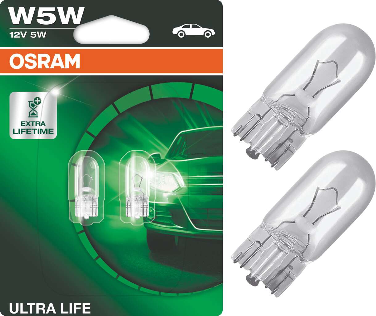 OSRAM - 12V Original Line - W5W - 5W - W2,1x9,5d - 2 pz - Blister