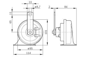0986AH0502 - SYGNAL DZWIEKOWY 12V 110DB CZEST.500HZ